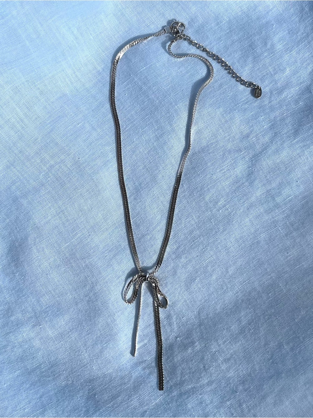 Sterling Silver Bow Necklace